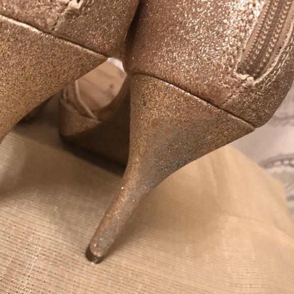 Gold Glitter Heels - Picture 10 of 10